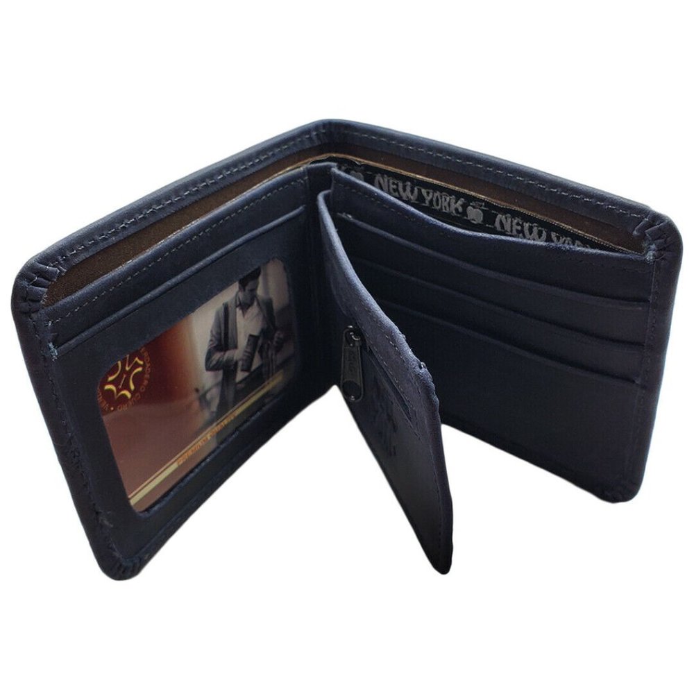 NEW YORK CITY USA MEN'S NAVY BLUE WALLET / CARD ID - Picture 7 of 7